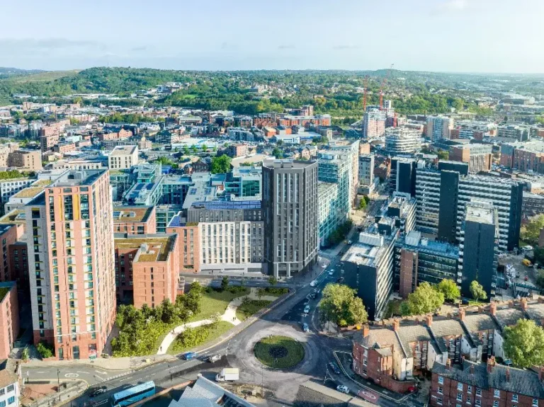 CGI landscape of 53 million Sheffield BTR scheme